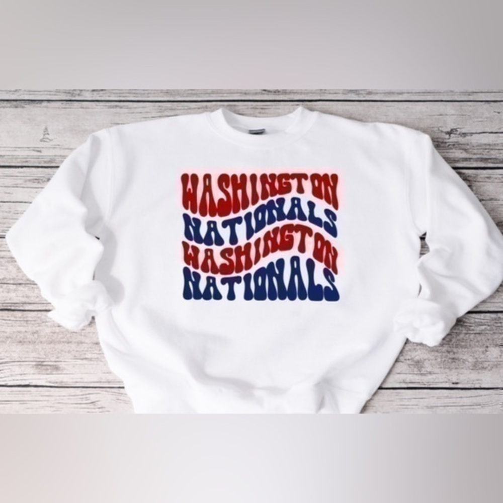 Washington Nationals Wavy Crewneck